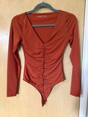 Abercrombie & Fitch Soft A&F Collection Long Sleeve Top - Rust
